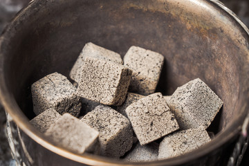 coal coke hookah close smoldering