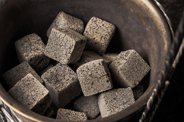 coal coke hookah close smoldering