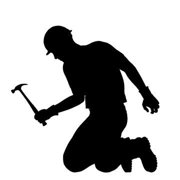recommend clip art: CONSTRUCTION WORKER HAMMERING