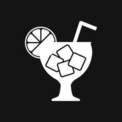 Cocktail icon vector, pictogram isolated on background. Symbol, logo illustration.