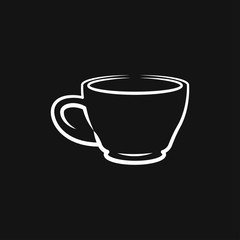 Coffee cup icon. Coffee drink vector symbol stock web illustration.