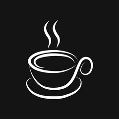 Coffee cup icon. Coffee drink vector symbol stock web illustration.