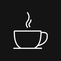 Coffee cup icon. Coffee drink vector symbol stock web illustration.