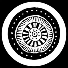 Decorative patterns for plates prints for t-shirts logo ornament mandala flat vintage elements