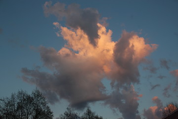 cloud salute at sunset