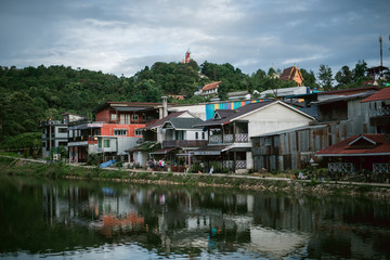 Fototapeta na wymiar Waterfront village