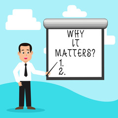 Handwriting text Why It Mattersquestion. Conceptual photo Important Reasons to do something Motivation Goal