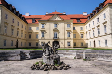 Napajedla baroque castle near Zlin, Moravia, Czech Republic, sunny summer day