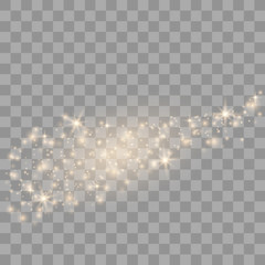 Gold sparks and golden stars