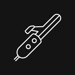 Curler vector icon. Beauty elements, make up, cosmetics in flat style icons