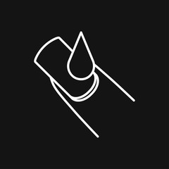 Nail care icon. Pedicure and manicure equipment. Vector illustrations