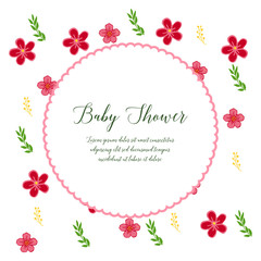 Vector illustration various cute wreath frame for decorative of card baby shower