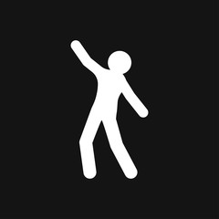 Dancing vector icon. Illustration on background, people dance