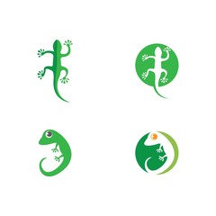 Lizard logo template vector  icon illustration