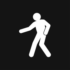 Dancing vector icon. Illustration on background, people dance