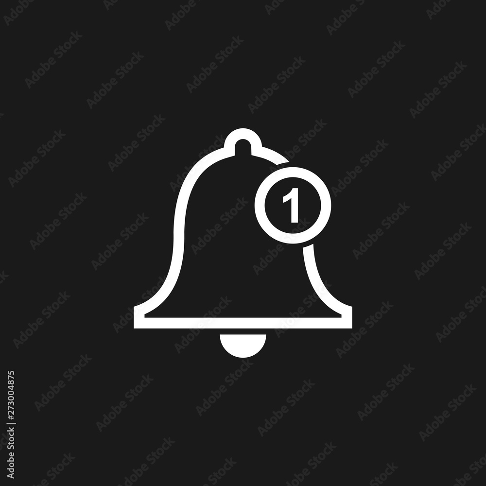 Poster ringing bell, alarm icon vector. symbol for web site computer and mobile vector.
