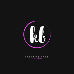 Fototapeta na wymiar K B KB Initial logo template vector. Letter logo concept