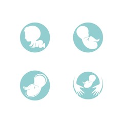 Baby logo vector icon