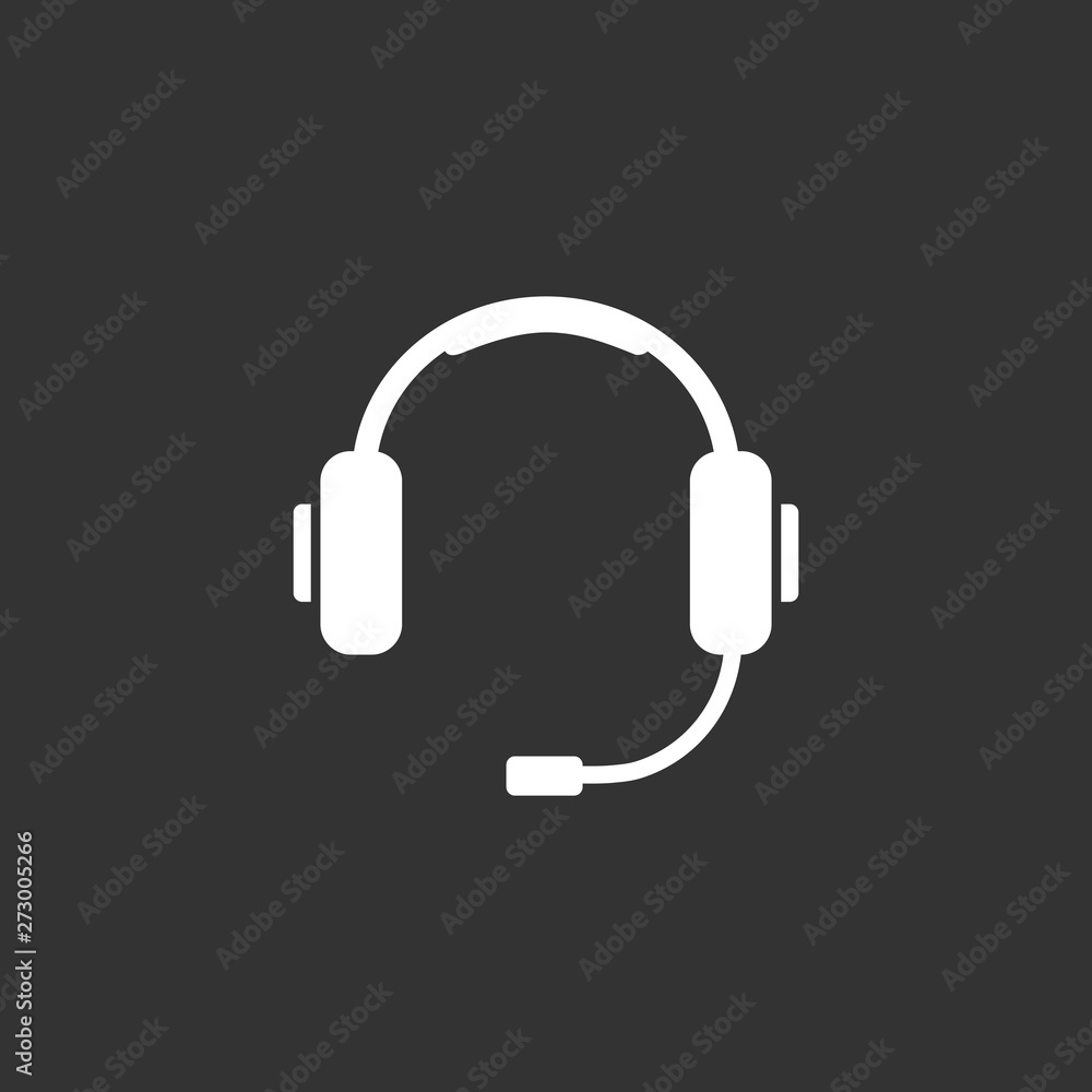 Poster Headphone icon vector. symbol for web site Computer and mobile vector.