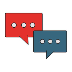 Chat bubbles communication symbol isolated