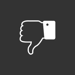 dislike icon. thumbs down Symbol vector