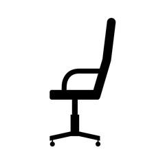 office chair flat icon. vector illustration. isolated on white background