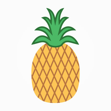 pineapple flat icon. vector illustration. isolated on white background