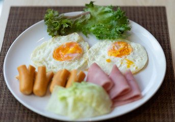 Full set of american breakfast, ABF food 