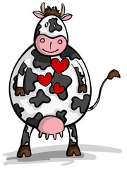 Kuh mit Herzen