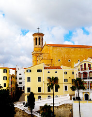 View on Plaza de Espana, Mahon, Menorca