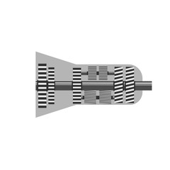 Car transmission, isolated vector graphics