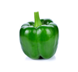 Green pepper on white background
