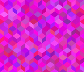Vector seamless pattern. Pink 3d background.