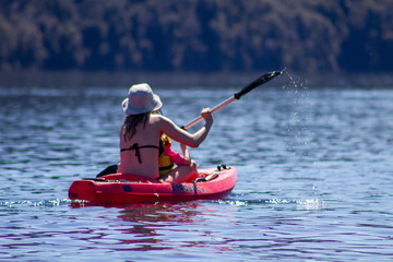 kayaking on the lake