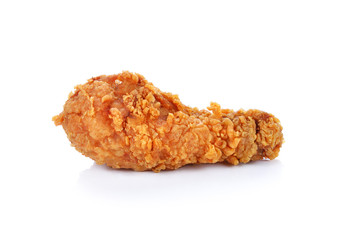 Fried chicken isolated white background