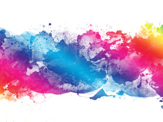 Colorful Abstract Artistic Watercolor Paint Background 