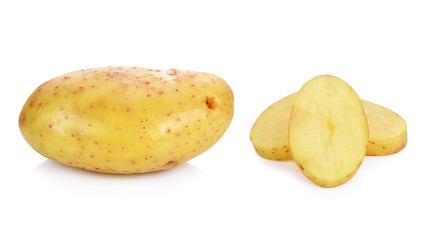 potato on white background