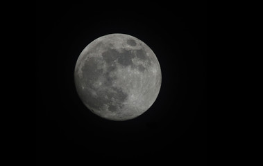 Naklejka na ściany i meble close view of a moon on full moon day