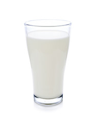 glass of milk isolated on white with clipping path included