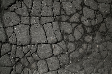 asphalt in cracks texture / abstract background cracks on asphalt road