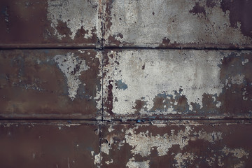 rusty iron wall background / abstract old background iron texture
