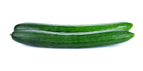fresh cucumbers isolated on white