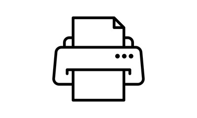 Printer vector icon, document printing symbol. Modern, simple flat vector illustration for web site or mobile app - Vector