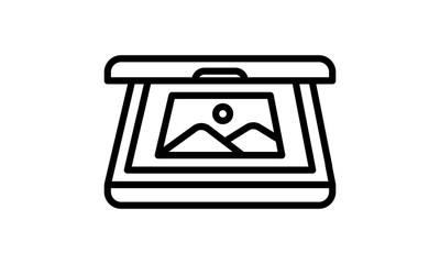 Document scanner icon for digital scanning and office tools