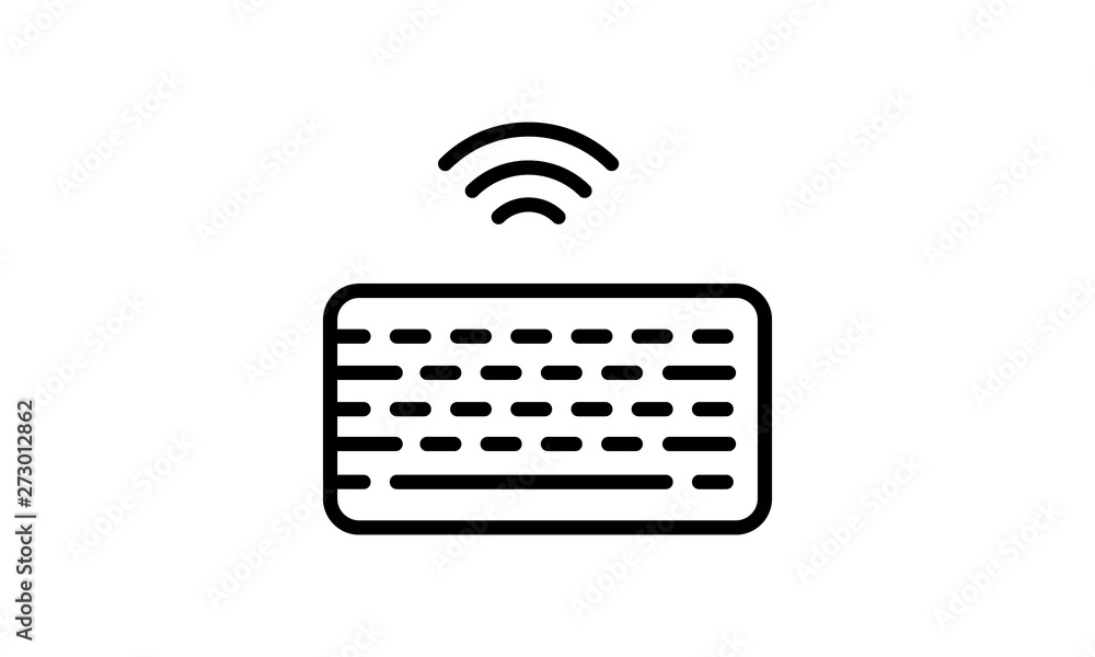 Poster wireless mouse icon for computer peripherals