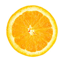 Orange fruit isolated on white background