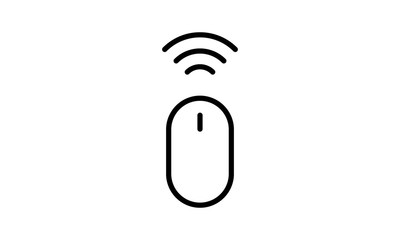 Wireless mouse icon for computer peripherals