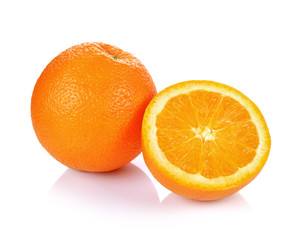 Orange fruit isolated on white background
