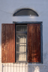 Windows of a traditional Turkish house from Odunpazari, Eskisehir