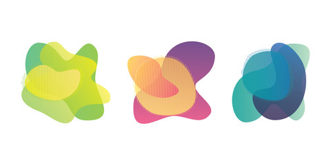 Abstract blur fluid organic color gradient shapes